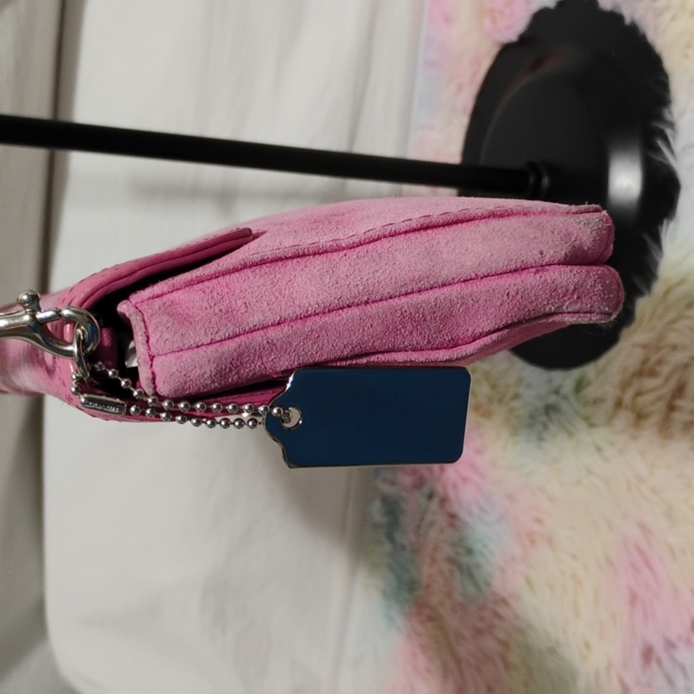 RARE! Auth Coach Y2K 90's Vintage Legacy 🩷 Pink Suede Small Satchel - Picture 5 of 16